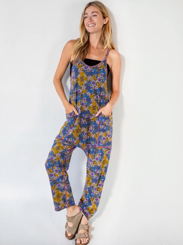 Lucy Jumpsuit - Dusty Blue Floral Product Image