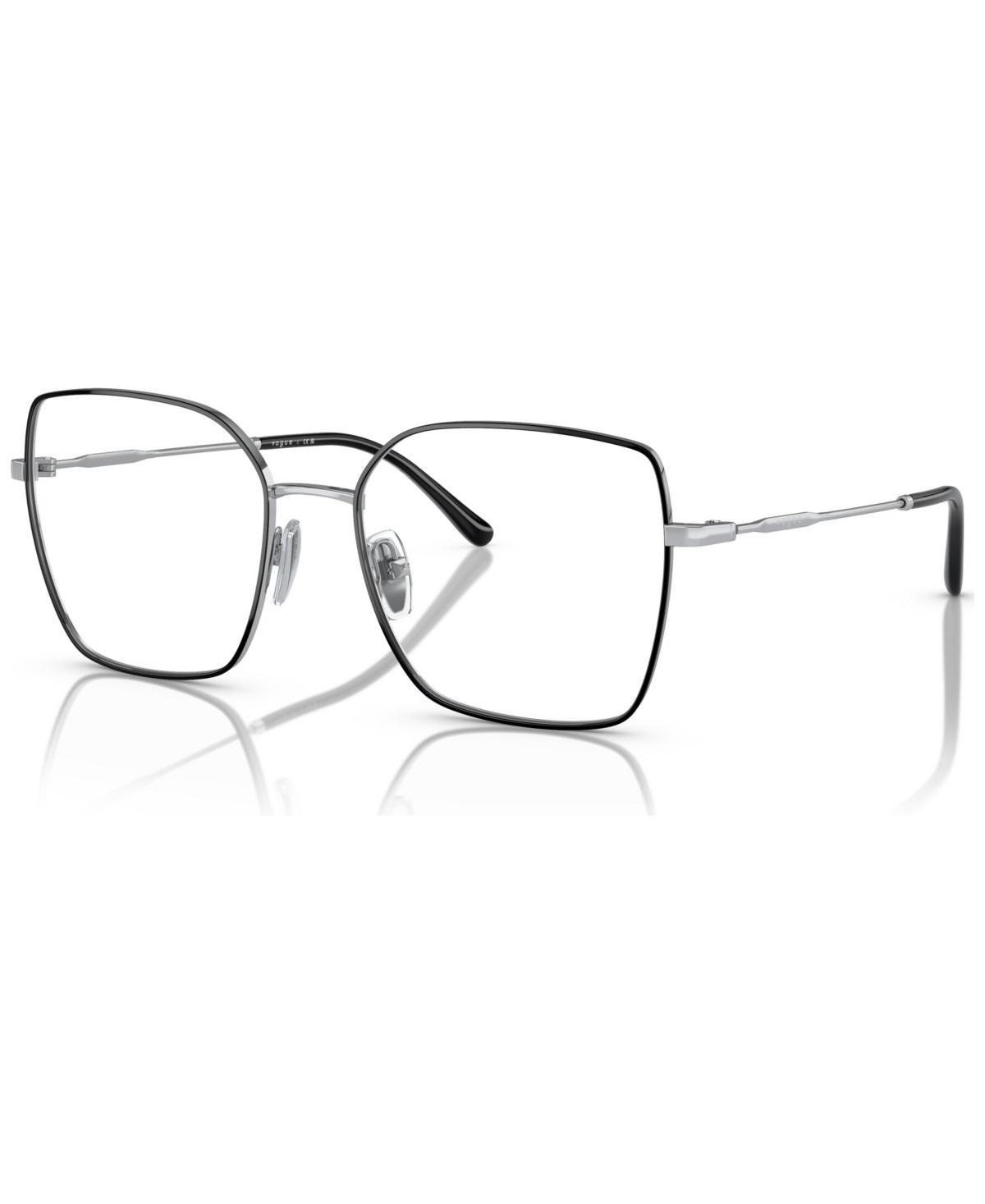 Vogue Eyewear Womens Irregular Eyeglasses, VO4274 51 - Top Black, Silver-Tone Product Image