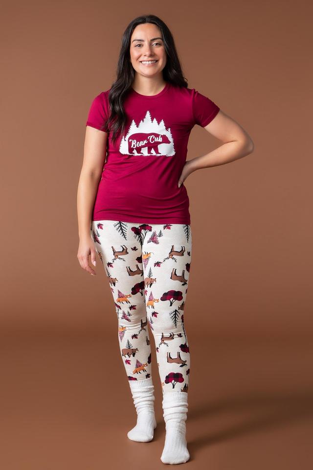 Womens Matching the Family Bear Cub 2 Piece Pajama Set Female Product Image