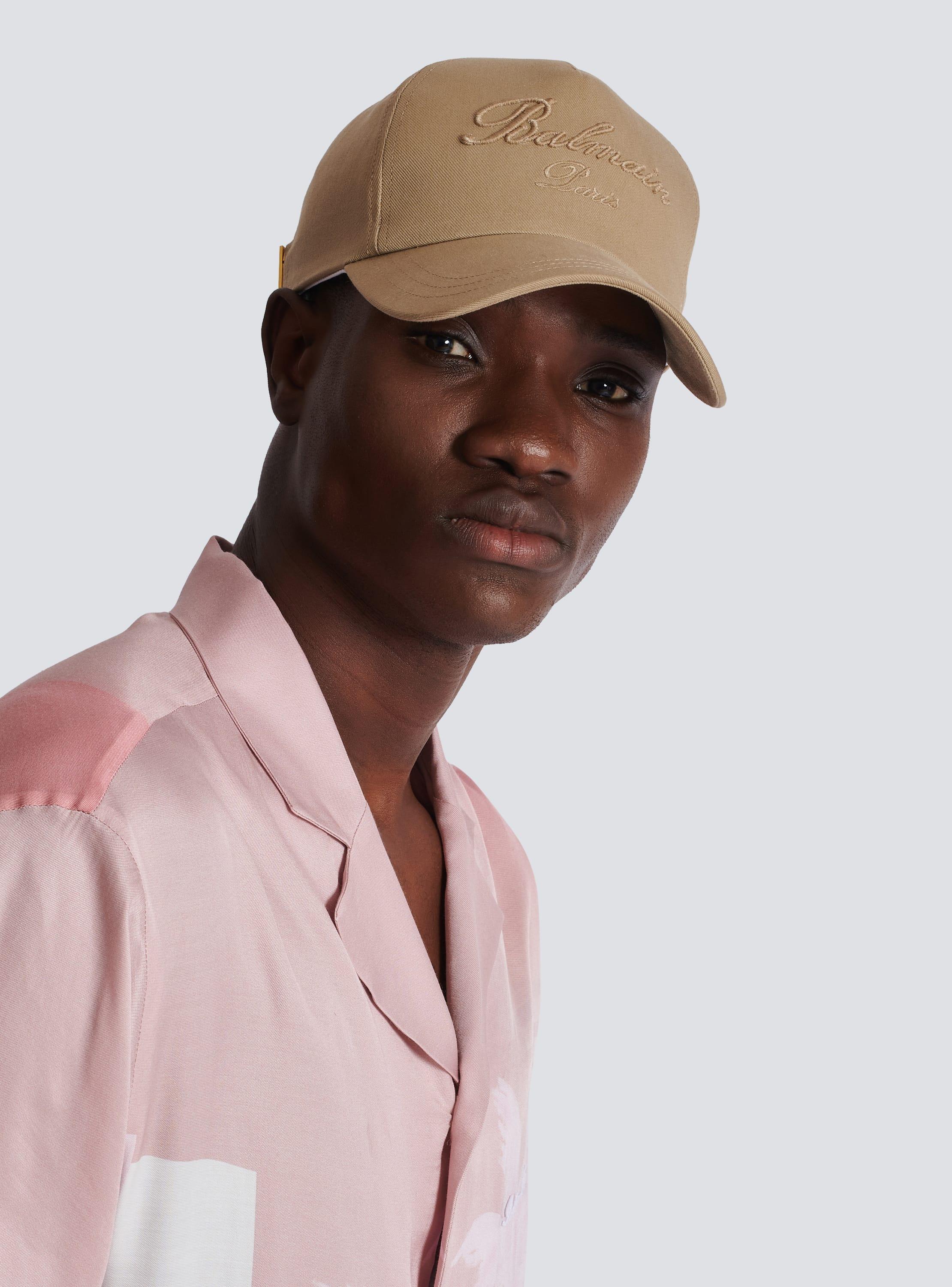 Cotton cap with Balmain Signature embroidery Product Image