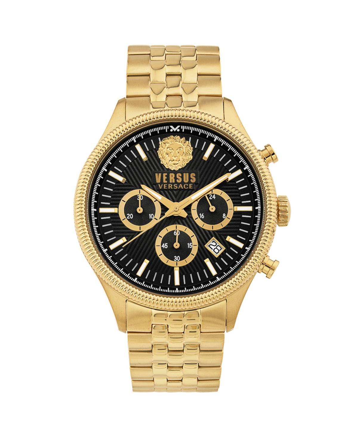 Versus Versace Mens Chronograph Date Quartz Colonne Gold-Tone, black Stainless Steel Bracelet 44mm Product Image