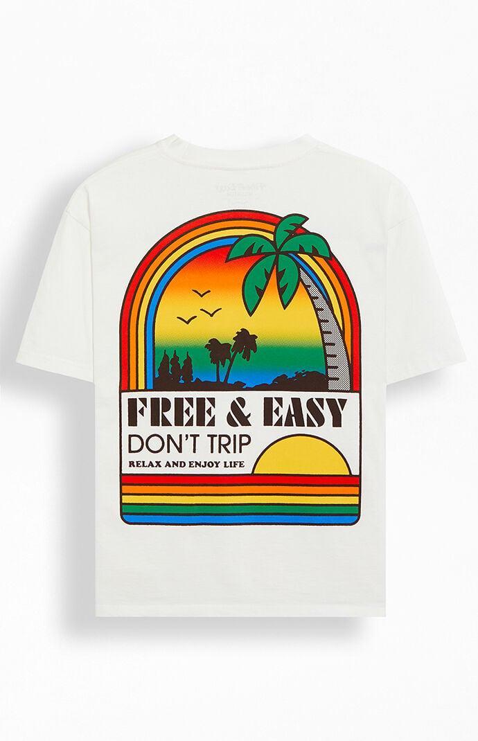 Free & Easy Men's Sunset Rainbow T-Shirt Product Image