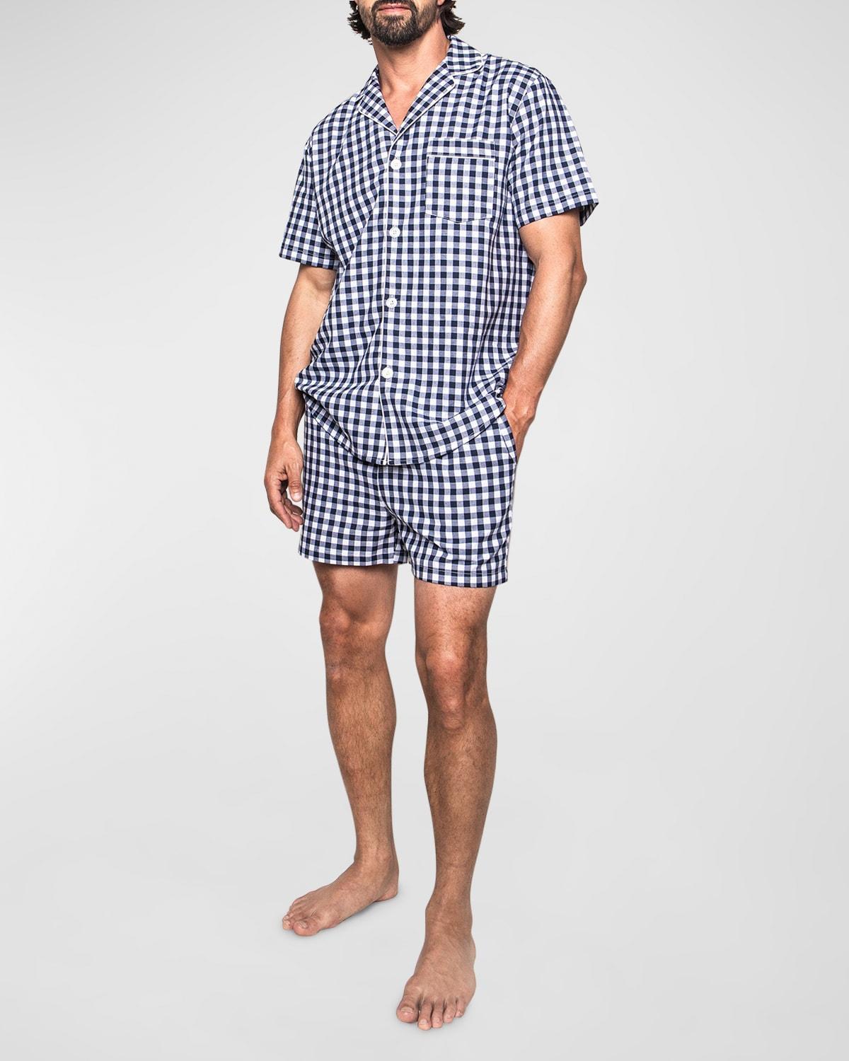 Petite Plume Gingham Cotton Short Pajamas Product Image