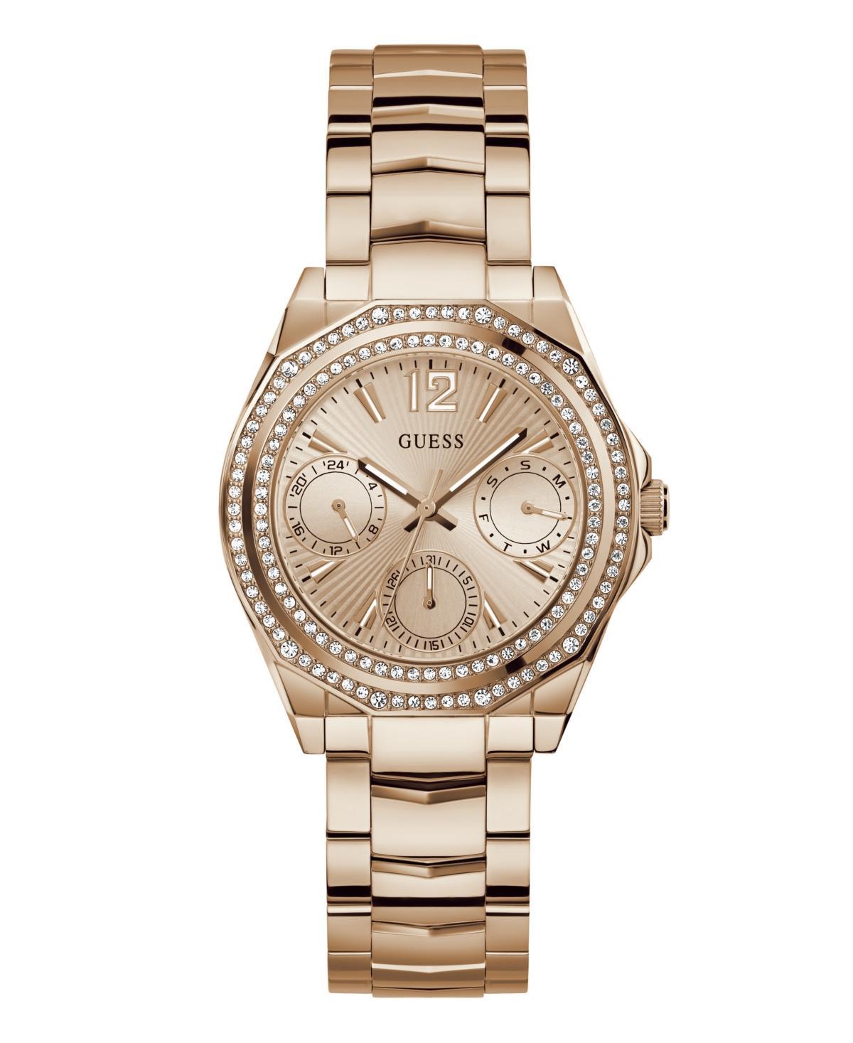 Guess Womens Analog Rose Gold-Tone Stainless Steel Watch 36mm - Rose Gold Product Image