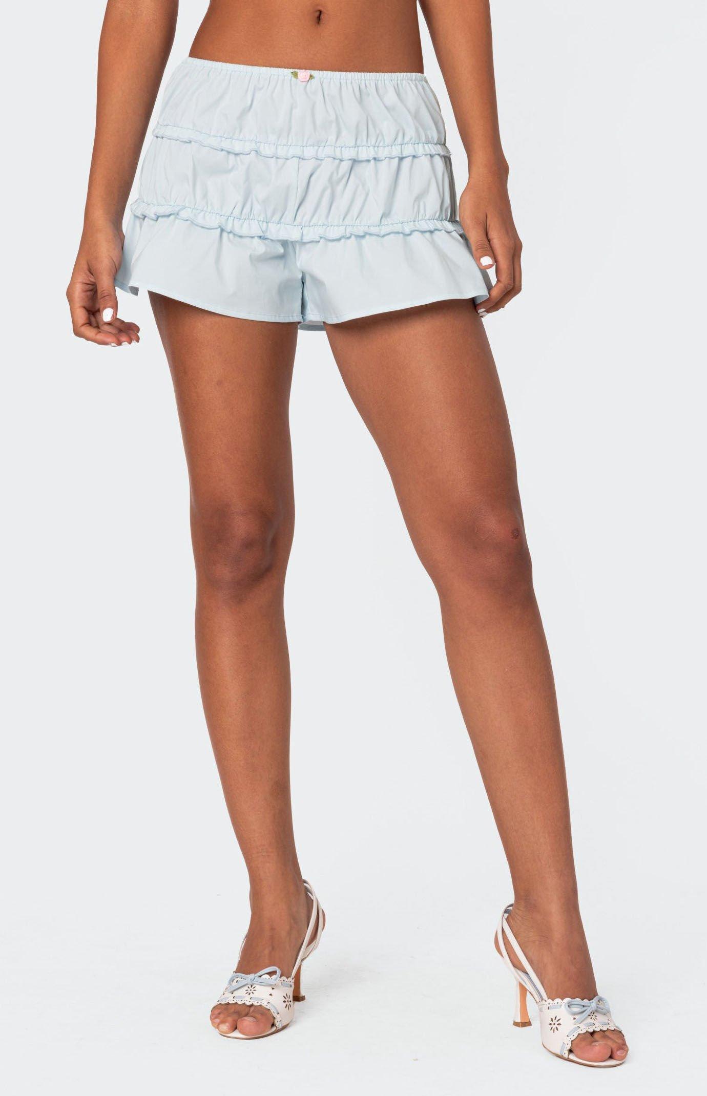 Edikted Women's Kalila Tiered Ruffle Shorts Product Image