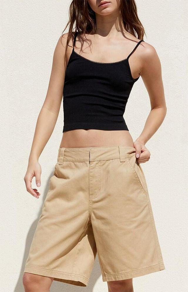 Women's Fold-Over Relaxed Workwear Shorts - Product Image