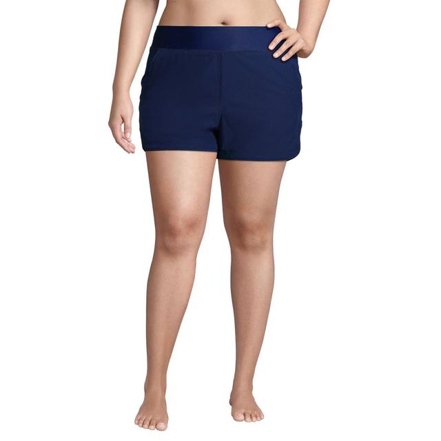 Plus Size Lands End 3 Quick Dry Swim Board Shorts With Panty, Womens Product Image