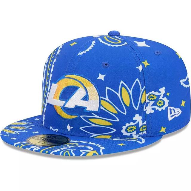 Mens New Era Royal Los Angeles Rams Paisley 59FIFTY Fitted Hat Product Image