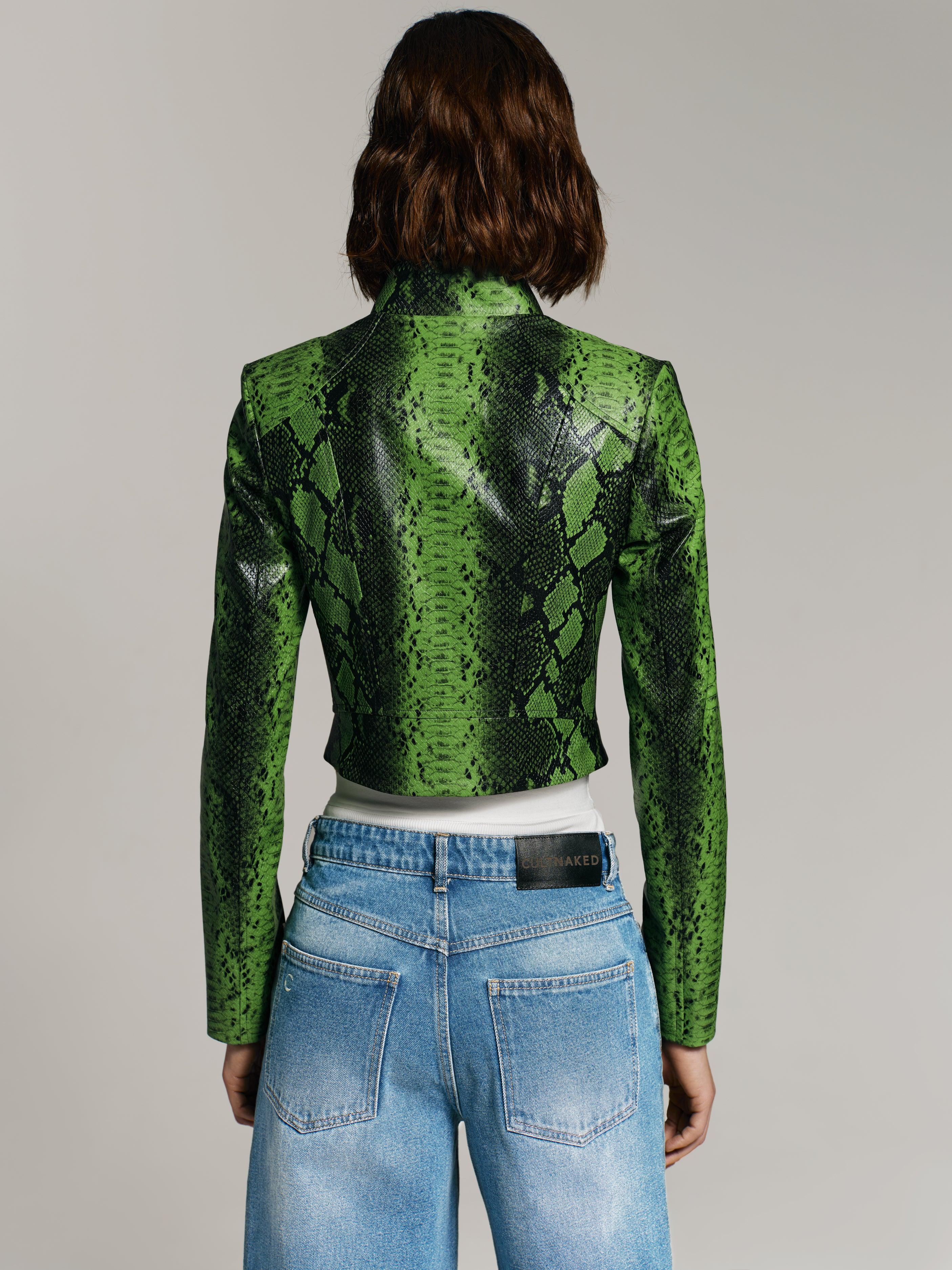 Motorsport jacket in Green Python Product Image