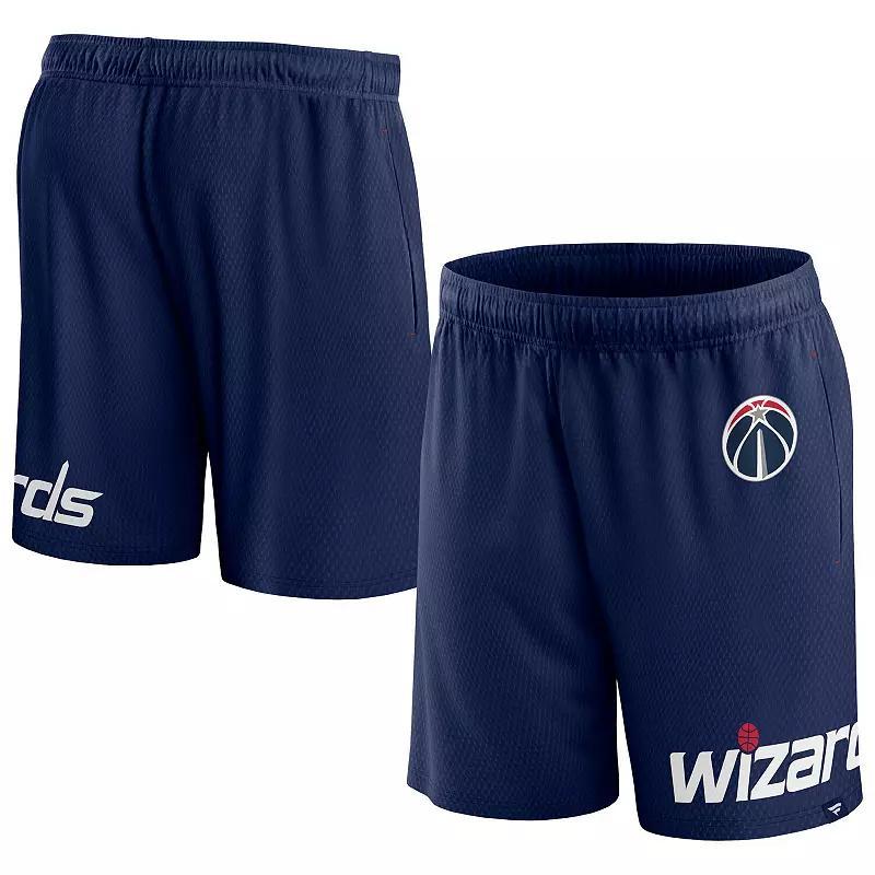 Mens Fanatics Branded Navy Washington Wizards Free Throw Mesh Shorts Wiz Blue Product Image