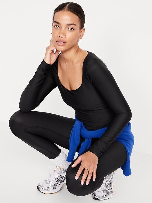 PowerSoft Long-Sleeve Crop Support Top Product Image