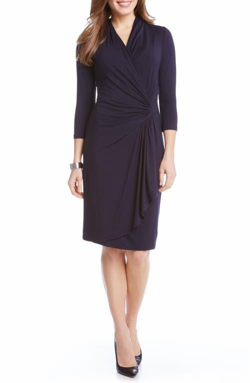 Karen Kane Cascade Faux Wrap Dress Product Image