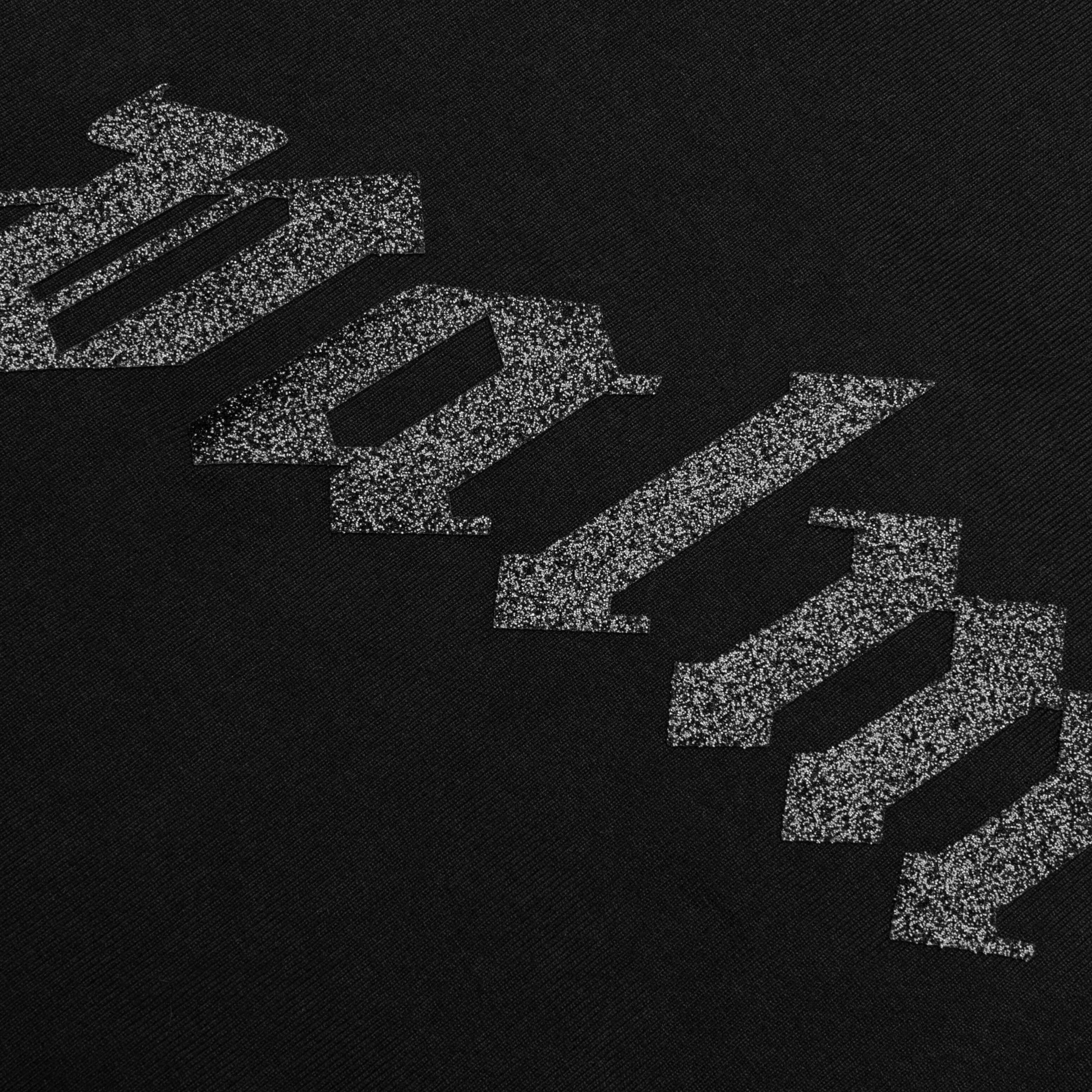 Glittered Logo Classic Tee - Black/Black Male Product Image