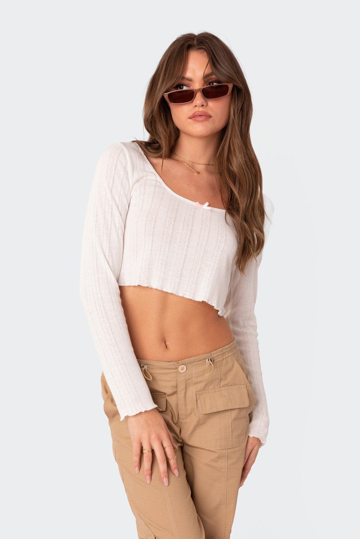 Pointelle Crop Top Product Image