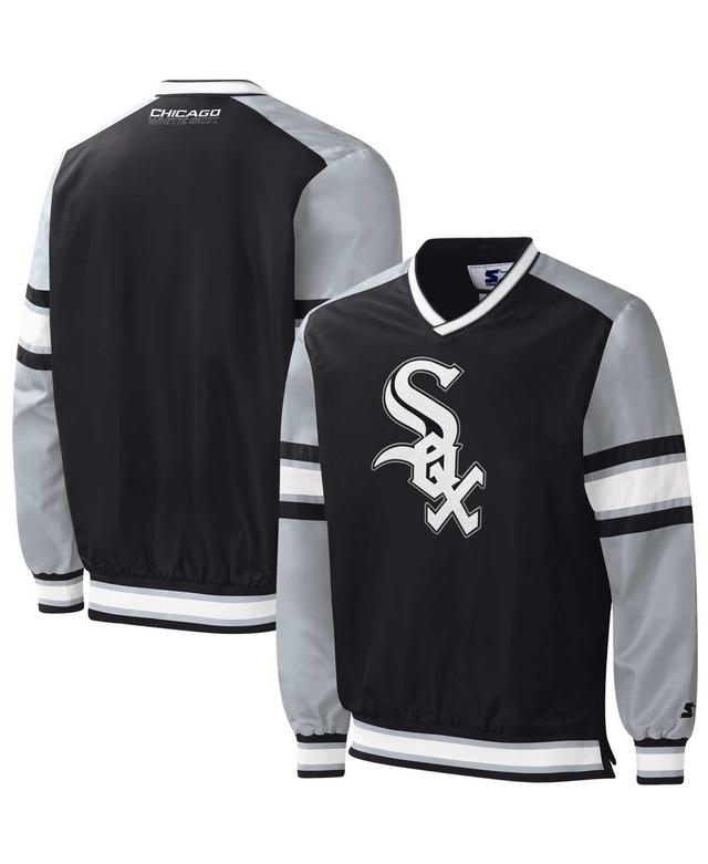 Mens Starter Chicago White Sox Yardline V-Neck Pullover Windbreaker Product Image