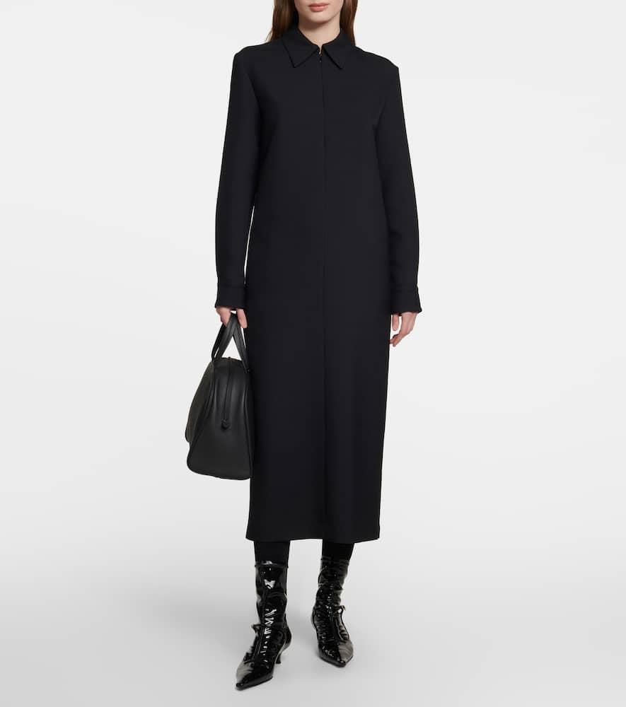 THE ROW Mable Wool-blend Midi Dress In Black Product Image