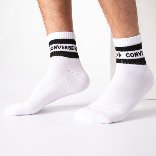 Mens Converse Quarter Socks 6 Pack - Black / Gray / White Product Image