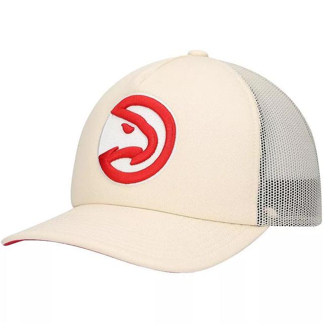 Mens Mitchell & Ness Cream Atlanta Hawks Trucker Adjustable Hat Product Image