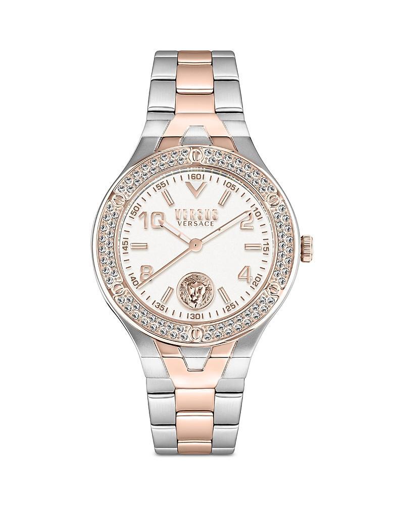 Versus Versace Womens Three-Hand Quartz Vittoria Rose Gold-Tone, Silver-Tone Stainless Steel Bracelet 38mm Product Image