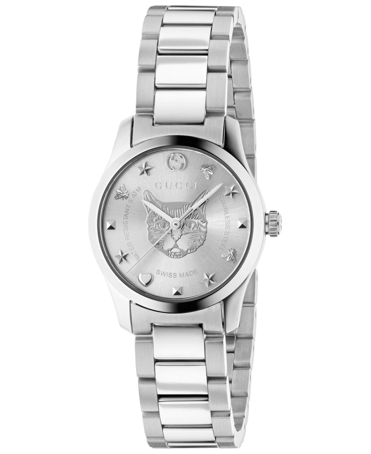 Womens G-Timeless Stainless Steel Tiger Dial Bracelet Watch Product Image