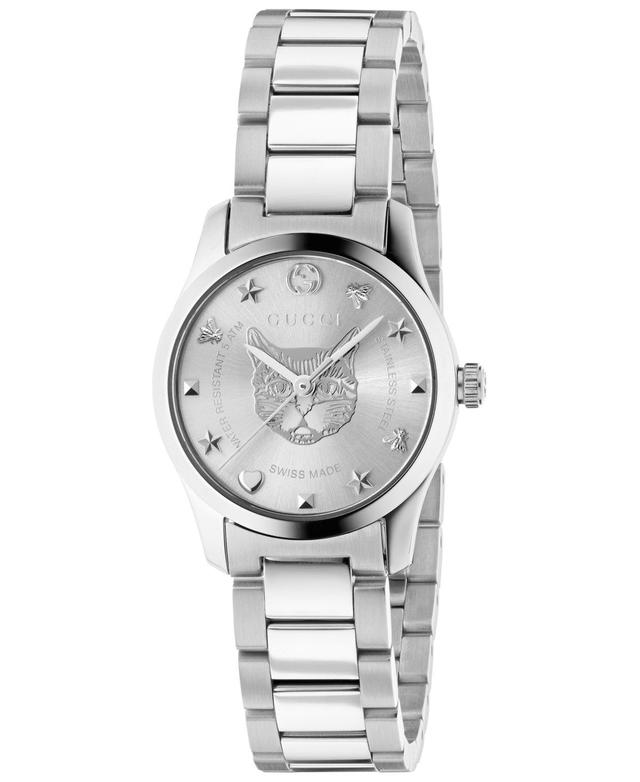 Womens G-Timeless Stainless Steel Tiger Dial Bracelet Watch Product Image