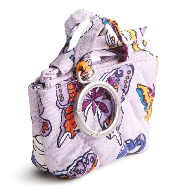 Vera Bradley Original Tote Bag Charm Women in Wing in Flight Purple/Orange Product Image