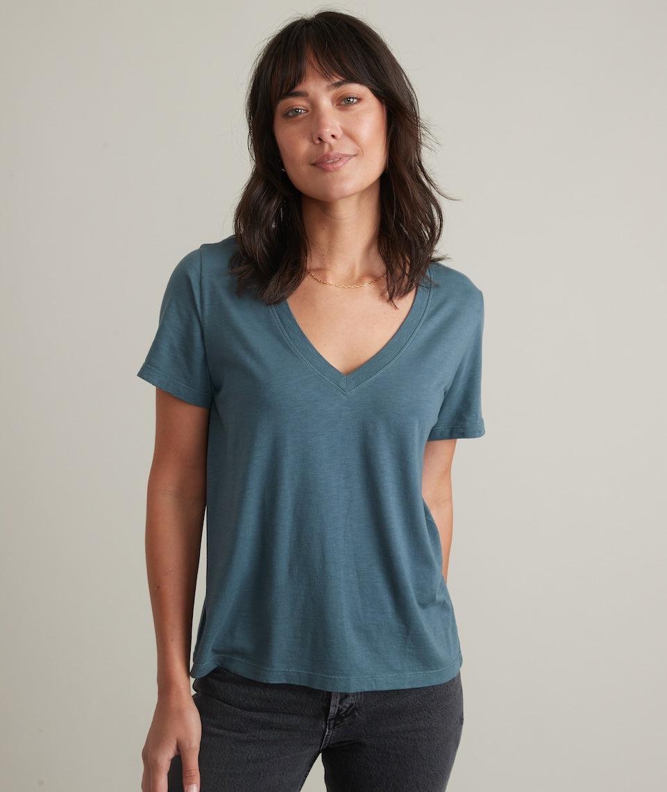 Boyfriend V-Neck Tee in Green Gables Product Image