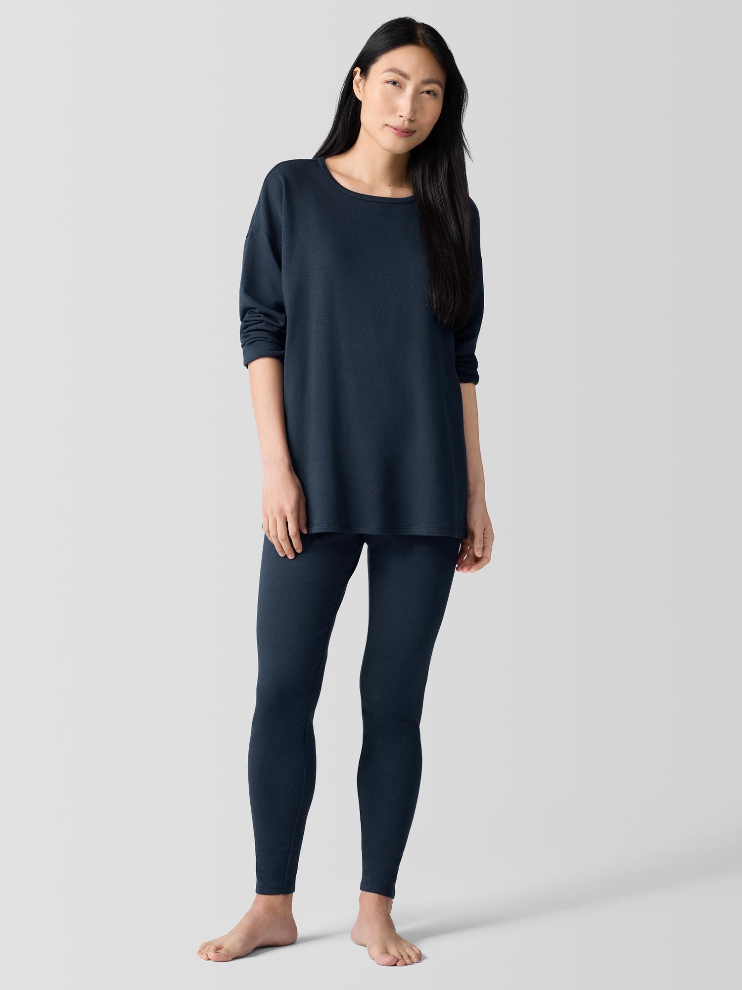 EILEEN FISHER Cozy Brushed Terry Hug High-Waisted Leggingsfemale product image