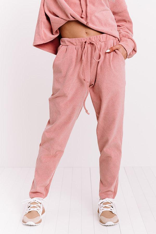 Cozy Perk Joggers in Blush Product Image