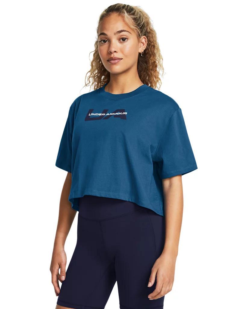 Women's UA Boxy Wordmark Short Sleeve Product Image