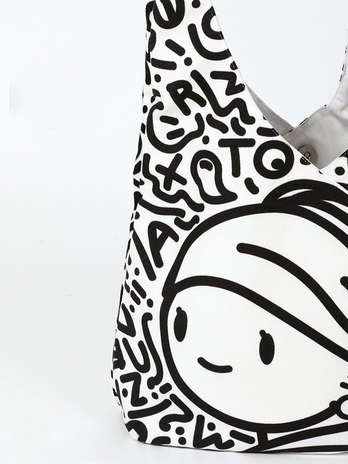 Graffiti Printed Canvas Bag Product Image