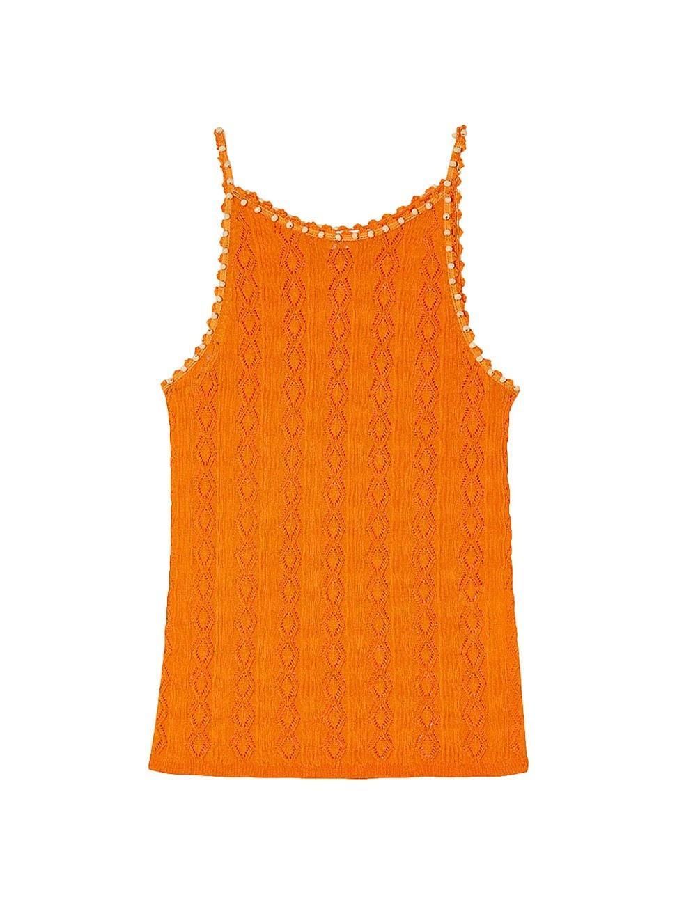 Womens Beaded Knit Vest Top Product Image