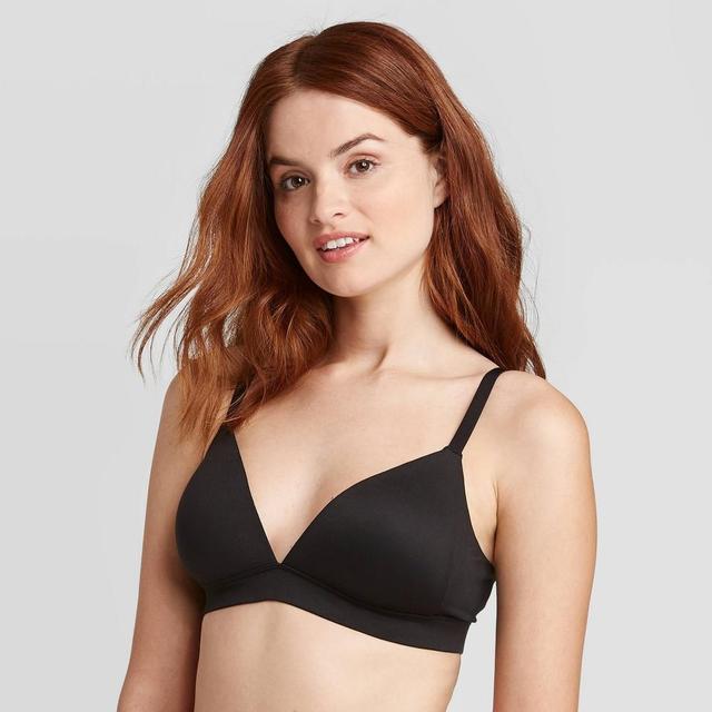 Womens Lightly Lined Wirefree Lounge Bra - Auden Black 32DD Product Image