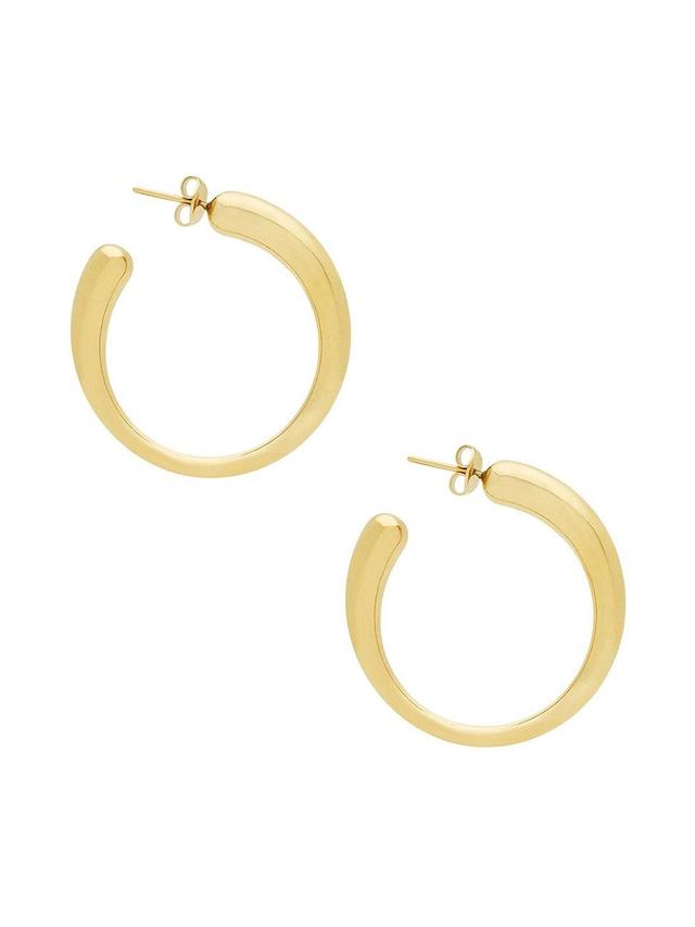 Womens Organic Hoop Earrings in Metal Product Image