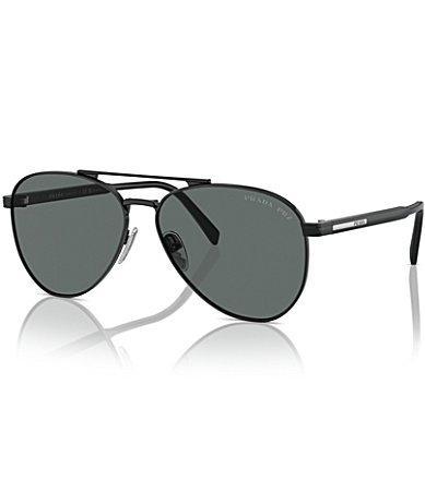 Prada Mens PRA58S 61mm Polarized Aviator Sunglasses Product Image