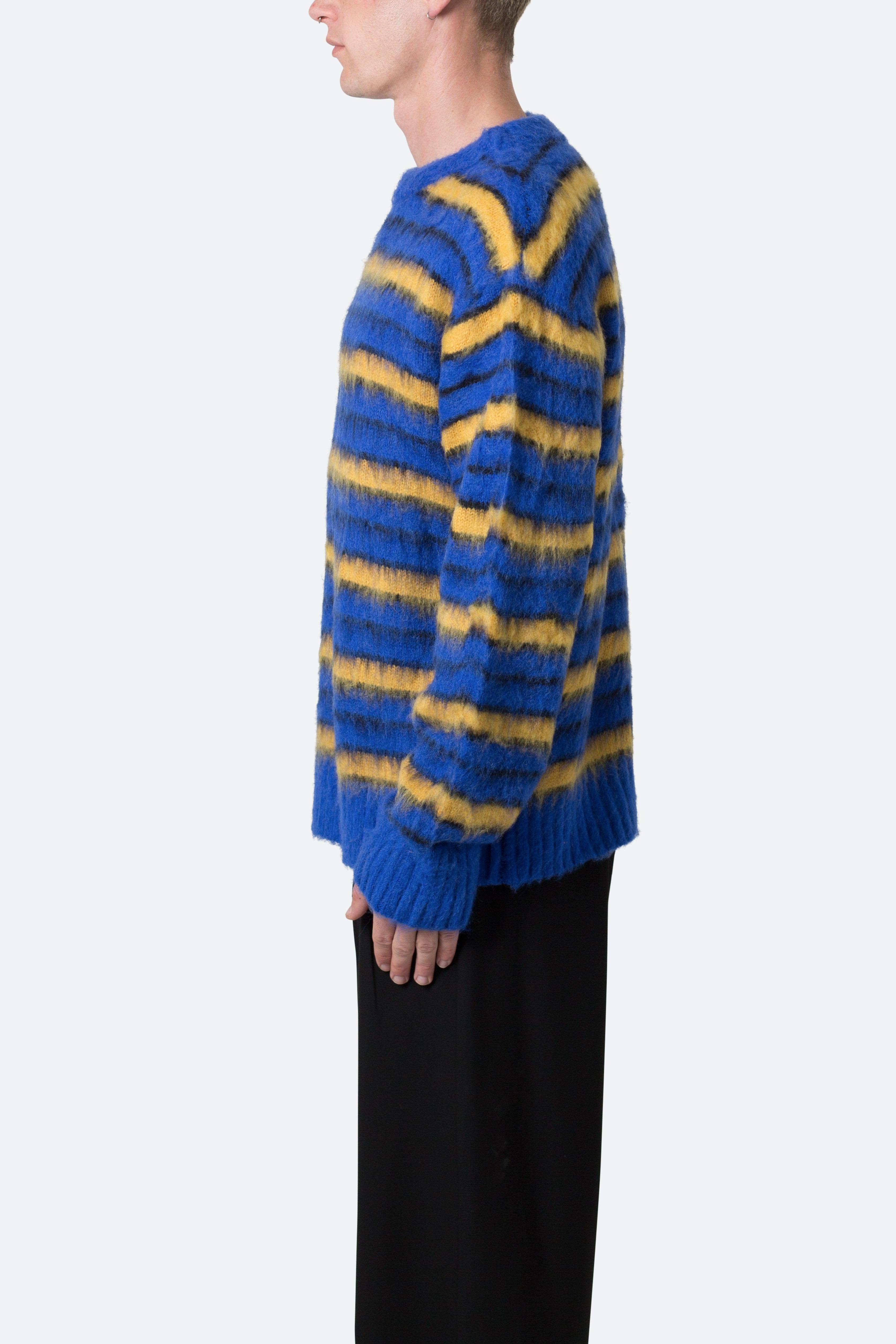 Striped Mohair Sweater - Blue Product Image