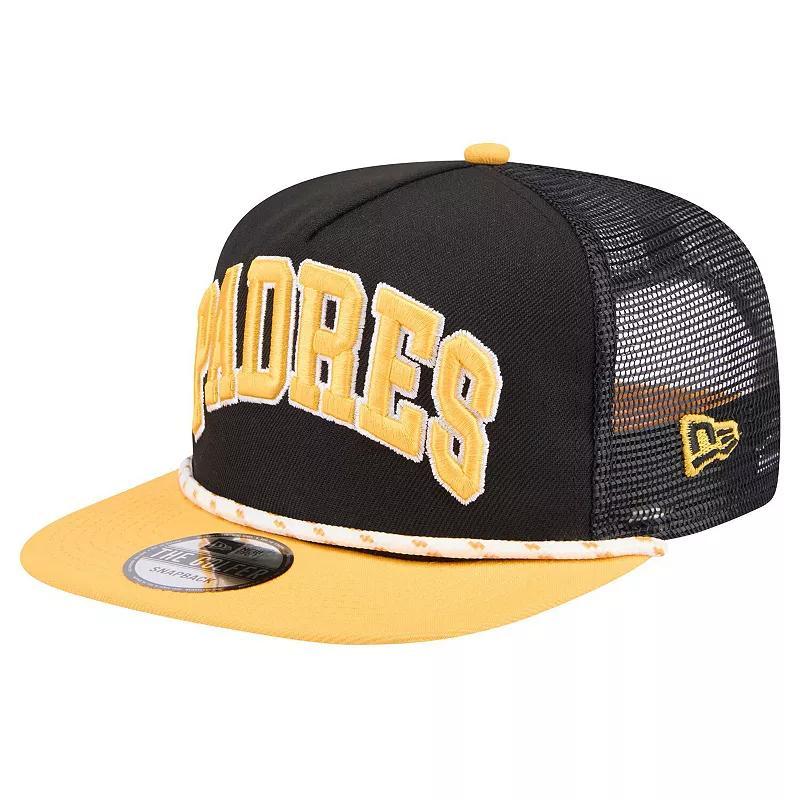 Mens New Era San Diego Padres Throwback Meshback Golfer Hat Product Image