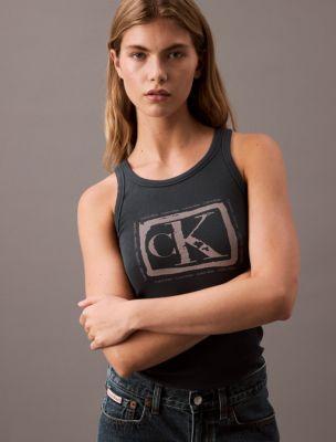 Cotton Contour Rib Logo Graphic Tank Product Image