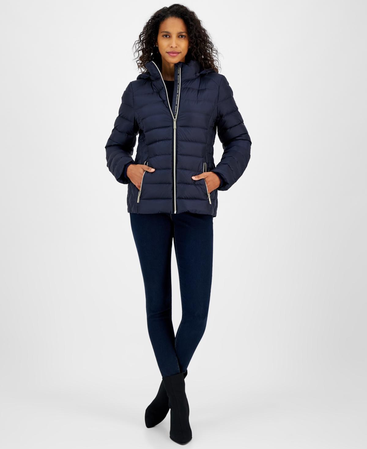 Michael Michael Kors Womens Hooded Packable Down Puffer Coat, Created for Macys Product Image