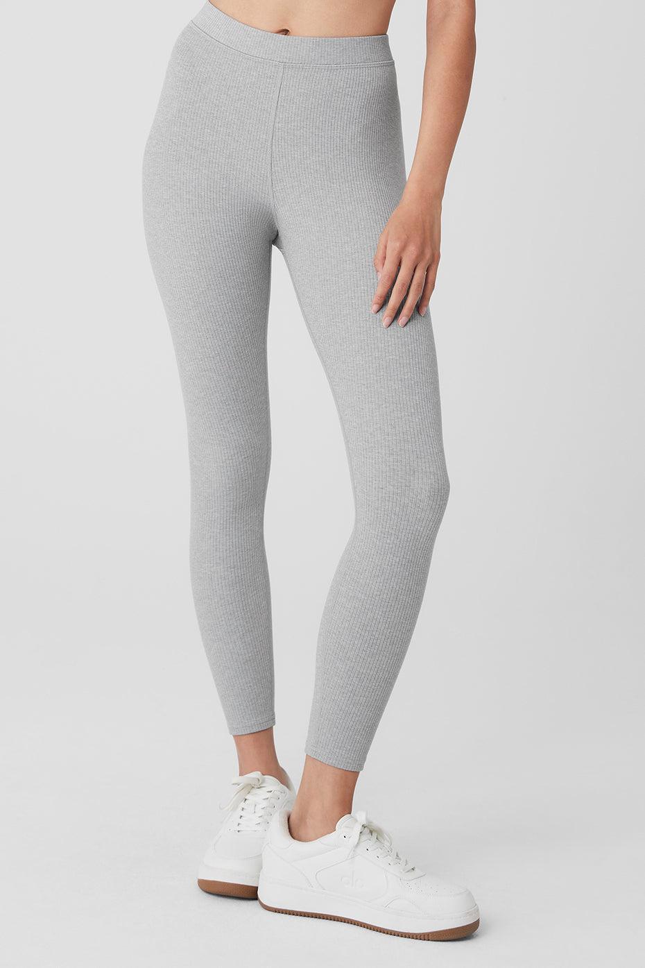 Ribbed High-Waist 7/8 Blissful Legging - Athletic Heather Grey Female product image