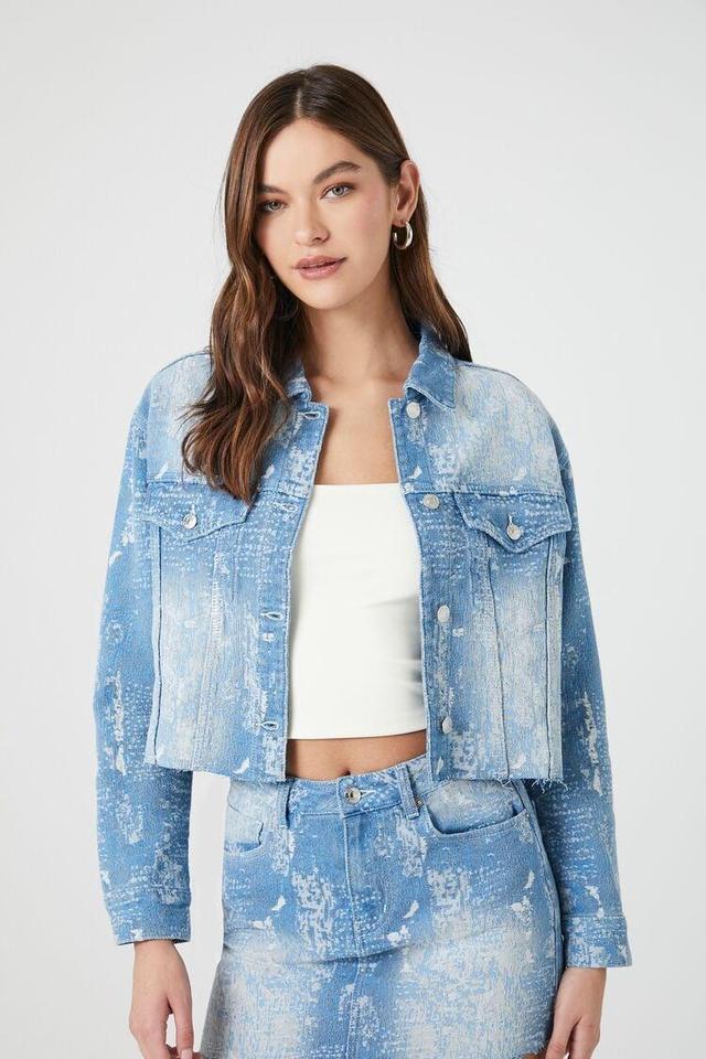 Distressed Denim Trucker Jacket | Forever 21 Product Image