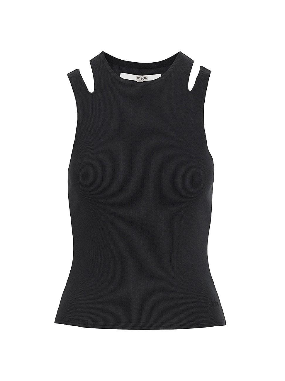 Womens Cotton Cut-Out Tank Product Image