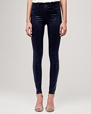 LAgence Marguerite Coated High Rise Skinny Jeans in Navy Coated Product Image