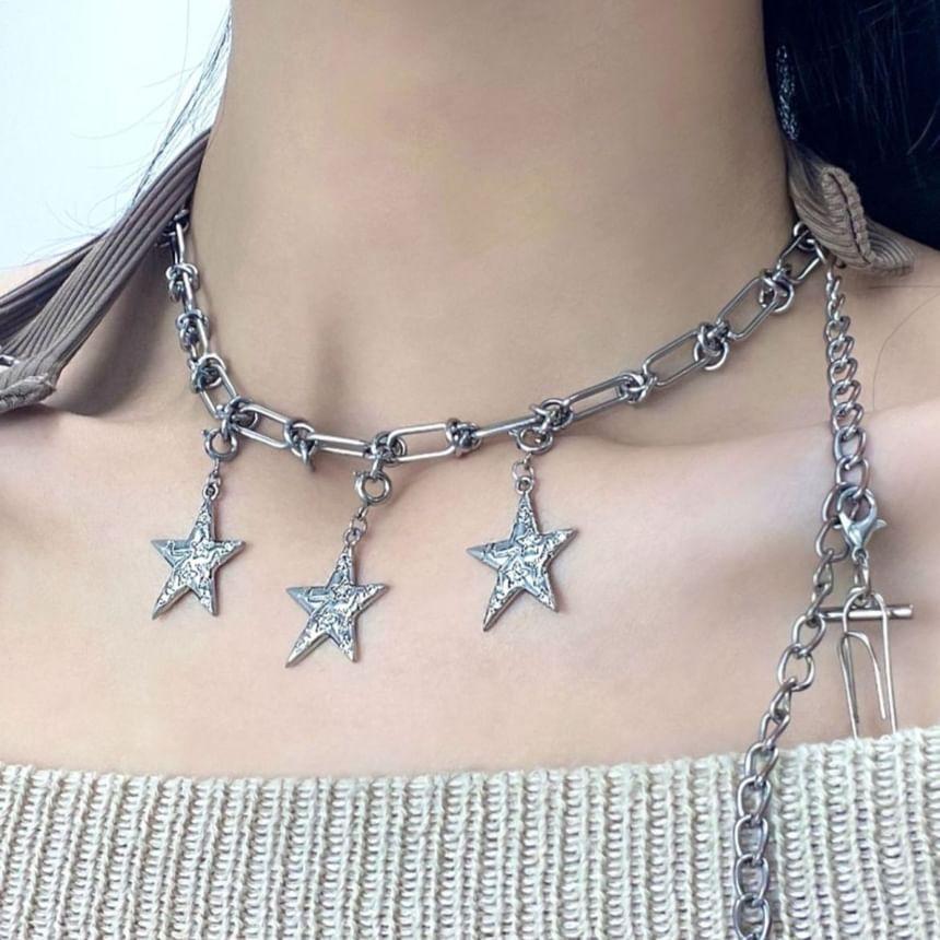 Star Pendant Alloy Choker Product Image