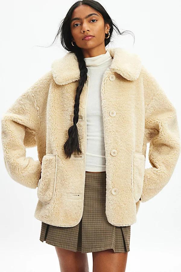 Kimchi Blue Kiki Faux Shearling Chore Jacket Womens at Urban Outfitters Product Image