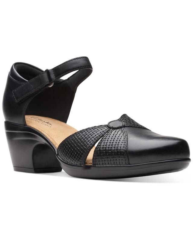 Clarks Emily Rae Leather) Women's Shoes Product Image