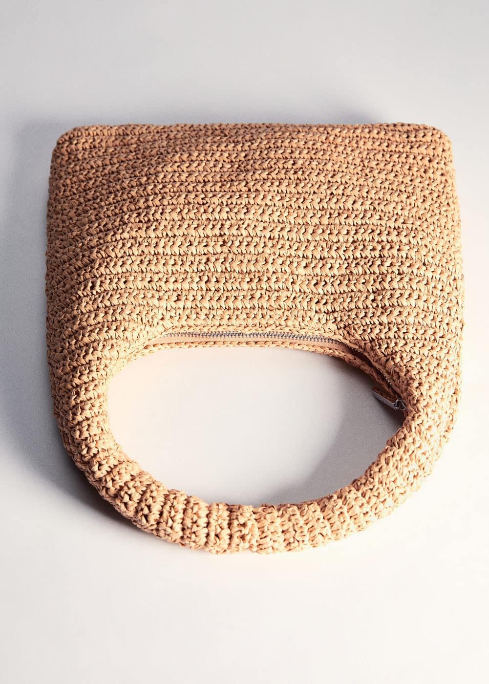 Mango Womens Natural Fiber Shoulder Bag Product Image