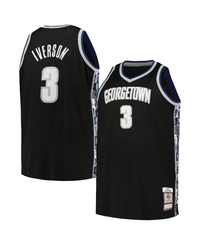 Mens Mitchell & Ness Allen Iverson Black Georgetown Hoyas 1995/96 Big and Tall Swingman Jersey - Black Product Image