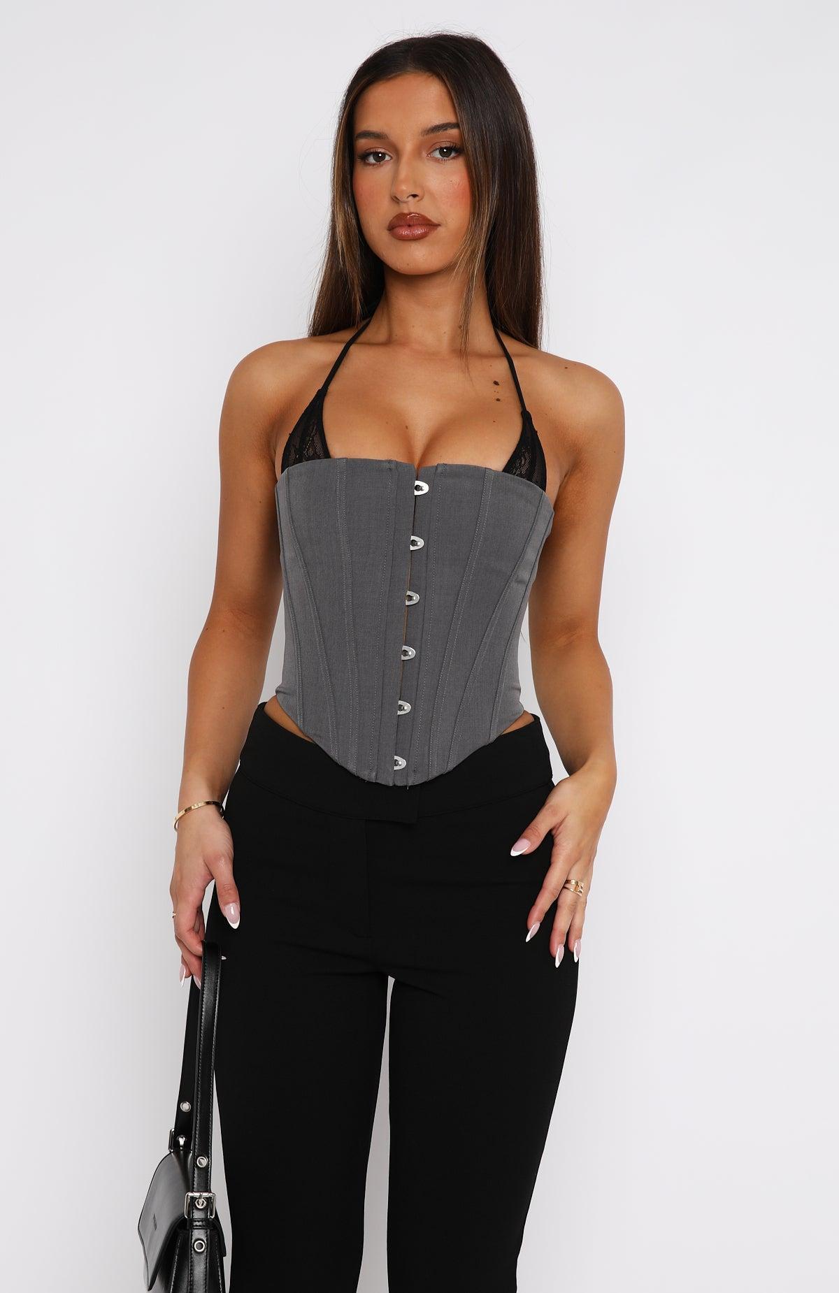 Fake Friends Bustier Charcoal Product Image