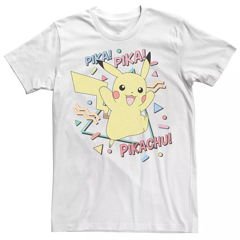 Mens Pokmon Happy Pikachu Vintage Background Tee Product Image